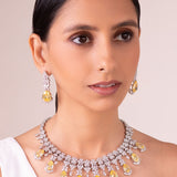 طقم عقد أريفا من الياقوت الأصفر