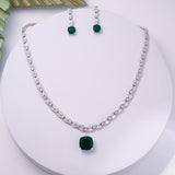 Elena Emerald Pendant Set