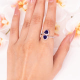 Aureya Duo Sapphire Blue Ring