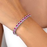 Viona Ruby Pink Tennis Bracelet