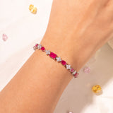 Kayla Ruby Red Tennis Bracelet