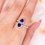 Aureya Duo Sapphire Blue Ring