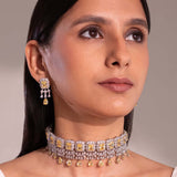 Avery Sapphire Yellow Choker Set
