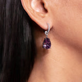 Amelie Purple Mini Drop Earrings