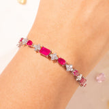 Kayla Ruby Red Tennis Bracelet