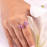 Crystal Duo Pink Ring