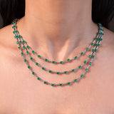 Aurevine Emerald Green Necklace Set