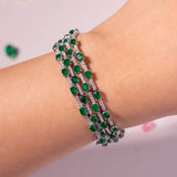 Valerina Emerald Green Tennis Bracelet