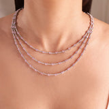 Aurevine Sapphire Pink Necklace Set