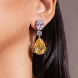 Calira Sapphire Yellow Drop Earrings