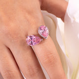 Crystal Duo Pink Ring