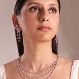 Aurevine Sapphire Pink Necklace Set