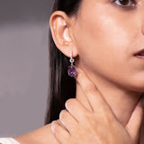 Amelie Purple Mini Drop Earrings