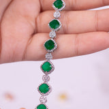 Florette Green Tennis Bracelet