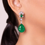 Virelle Emerald Green Statement Necklace Set