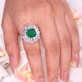 Oraya Emerald Green Ring