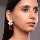 Elara Ruby Red Drop Earrings