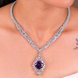 Ardenia Purple Pendant Set