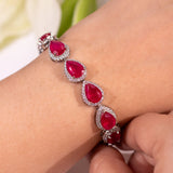 Orlena - Ruby Red Tennis Bracelet