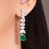 Clara Emerald Green Pendant Set