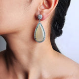 Mist Drop Silver Earrings