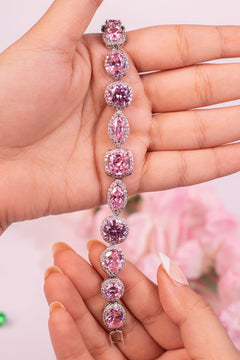 Celestia - Pink Tennis Bracelet