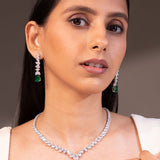 Clara Emerald Green Pendant Set