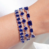 Alyn Sapphire Bue Bracelet Stack