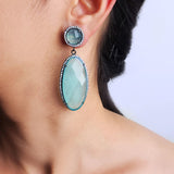 Serenity Blue Silver Earrings