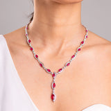Sophia Ruby Pink Necklace Set