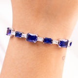 Kaira Sapphire Blue Tennis Bracelet