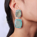 Seafoam Silver Earrings