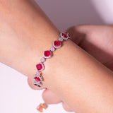 Florette Ruby Red Tennis Bracelet