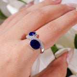 Evan Blue Sapphire Ring