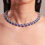 Milly Sapphire Blue Necklace Set