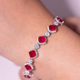 Florette Ruby Red Tennis Bracelet