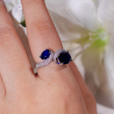 Evan Blue Sapphire Ring