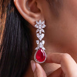 Connie Ruby Red Earrings
