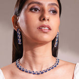 Milly Sapphire Blue Necklace Set