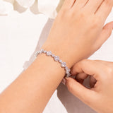Florette Crystal White Tennis Bracelet