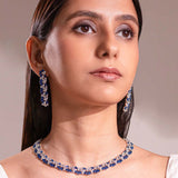 Milly Sapphire Blue Necklace Set