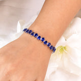 Edena- Sapphire Blue Tennis Bracelet
