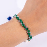 Zinnara Emerald Green Tennis Bracelet