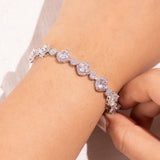 Florette Crystal White Tennis Bracelet