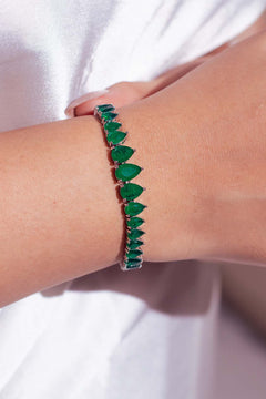 Adora Emerald Green Tennis Bracelet