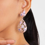 Phoenix Purple Enamel Earrings