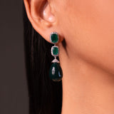 طقم قلادة ديانا الزمردية