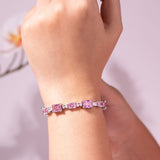Kaira Pink Tennis Bracelet