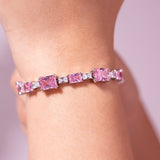 Kaira Pink Tennis Bracelet