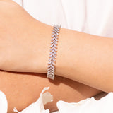 Sofie White Diamante Tennis Bracelet